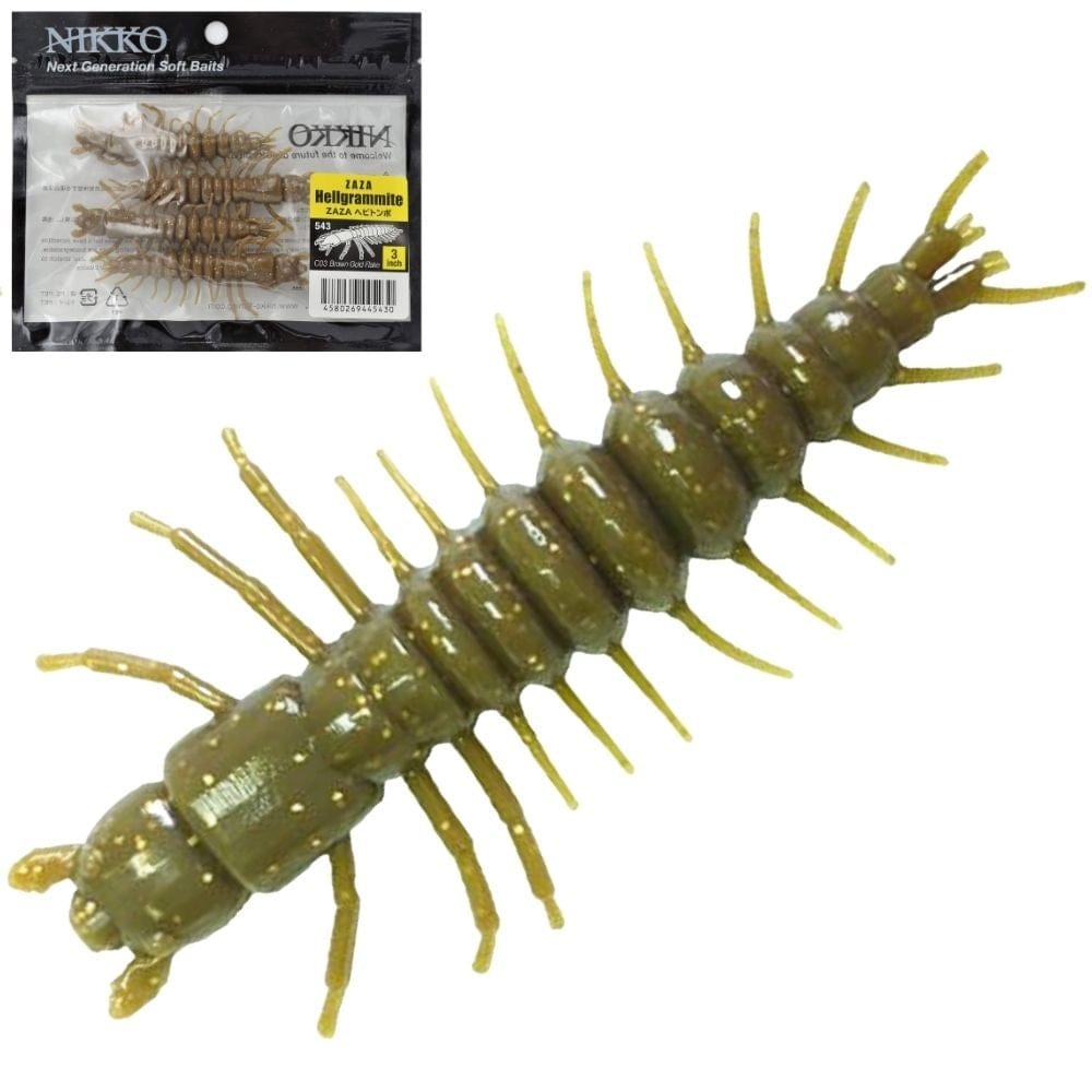 NIKKO KASEI Scented Soft Bait Lure ZAZAZ Hellgrammites 3inch
