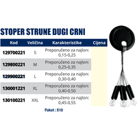 Ragot Line Stopper Long Black 10pcs