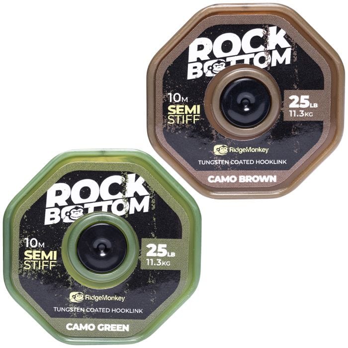Ridge Monkey Rock Bottom Tungsten Coated Semi Stiff Camo Green 25lb