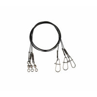 Savage Gear Black7 Trace 20cm 0.35mm 7kg Swivel/Needel snap 3pcs - 54862