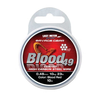 Savage Gear Blood49 0.48, 11kg 24lb Coated Red 10m