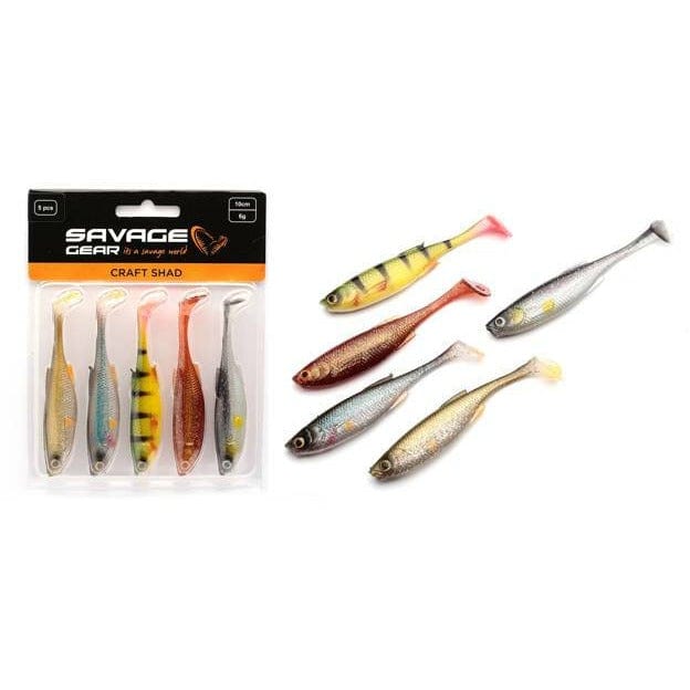 Savage Gear Craft Shad Mix Clear Water Mix 5pcs Lure Soft bait COLORS