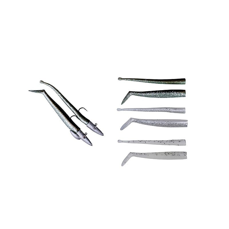 Savage Gear Mini sandeed Kit 10pcs ( 1+1+4+4 ) Pearl Silver