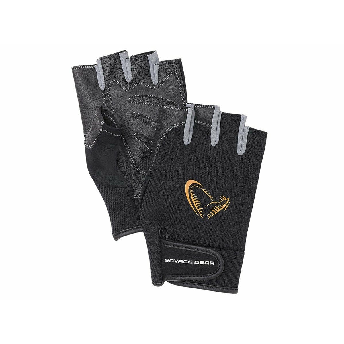 Savage Gear Neoprene Half Finger Gloves Black