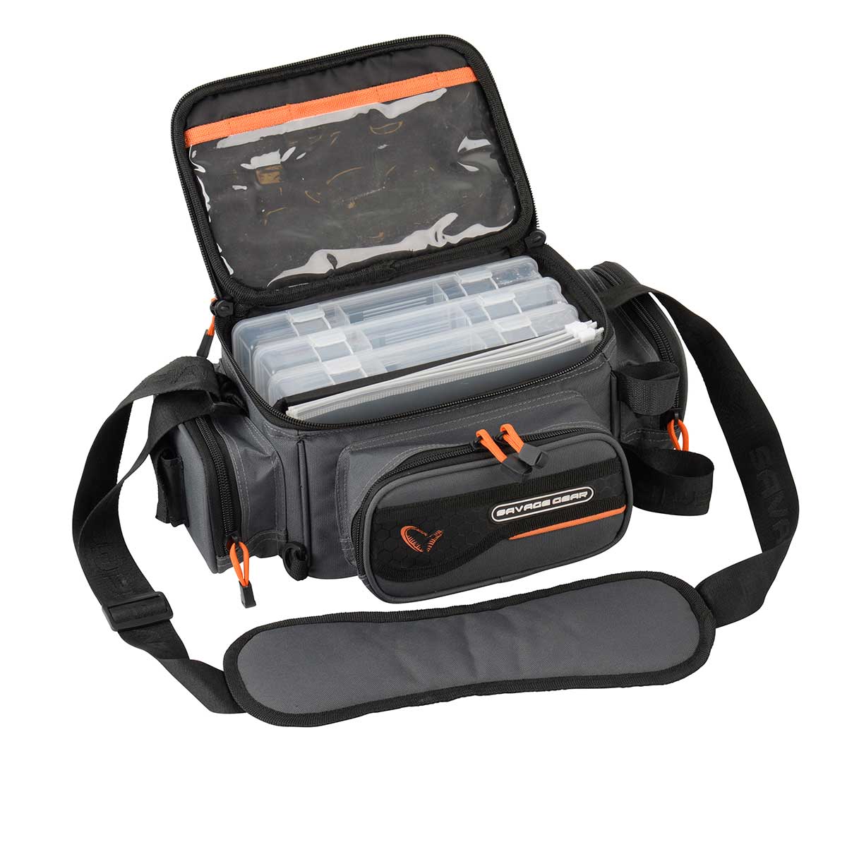Savage Gear System Box Bag M 3 boxes & PP Bags ( 20x40x29cm ) - MatchFishing