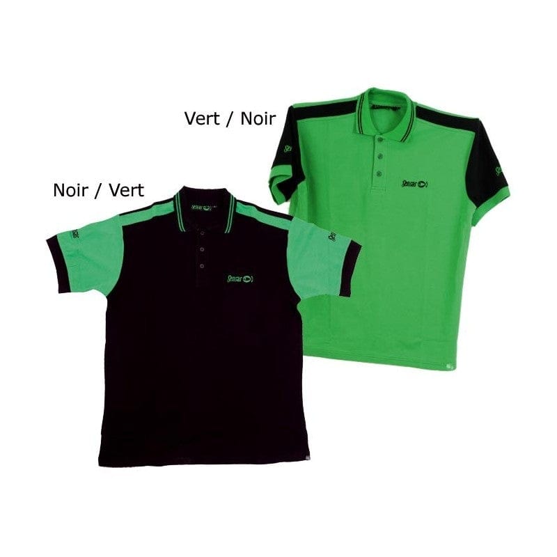 SENSAS 2 colour polo Black & Green