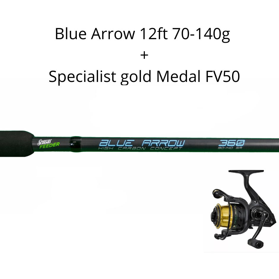 SENSAS BLUE ARROW 12ft Heavy +  SPECIALIST GOLD MEDAL FV 50