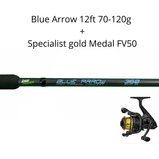 SENSAS BLUE ARROW 12ft Medium/Heavy +  SPECIALIST GOLD MEDAL FV 50