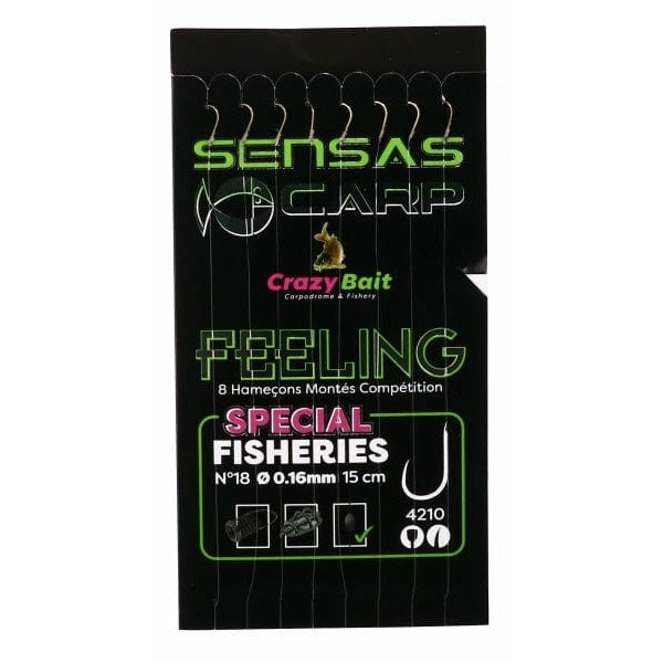 Sensas Crazy Bait 4210 Hooks To Nylon Barbless 15cm