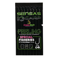 SENSAS CRAZY BAIT 4315 HOOKS TO NYLON Barbless