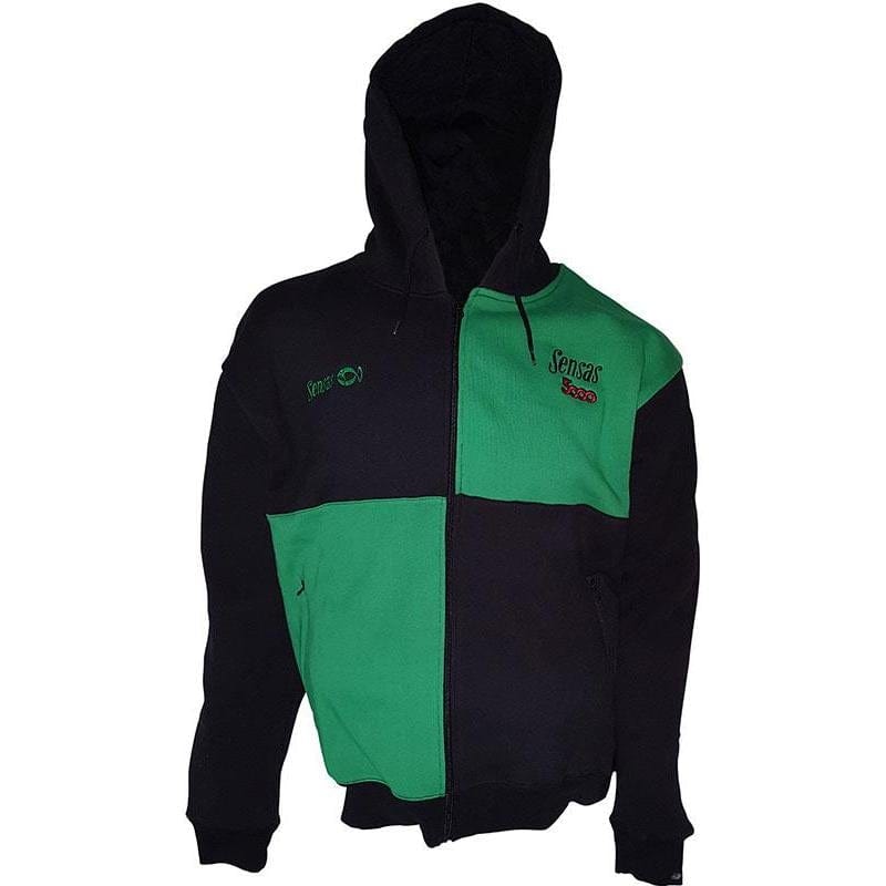 SENSAS Veste Harlequin Noir&Vert Capuche
