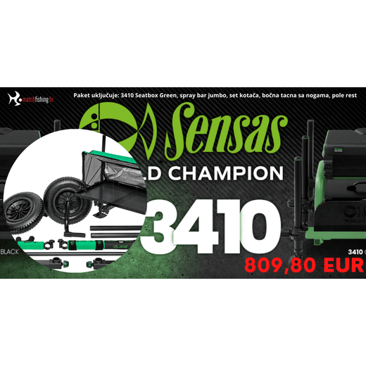 SET SENSAS WORLD CHAMPION 3410 BOX -  BLACK