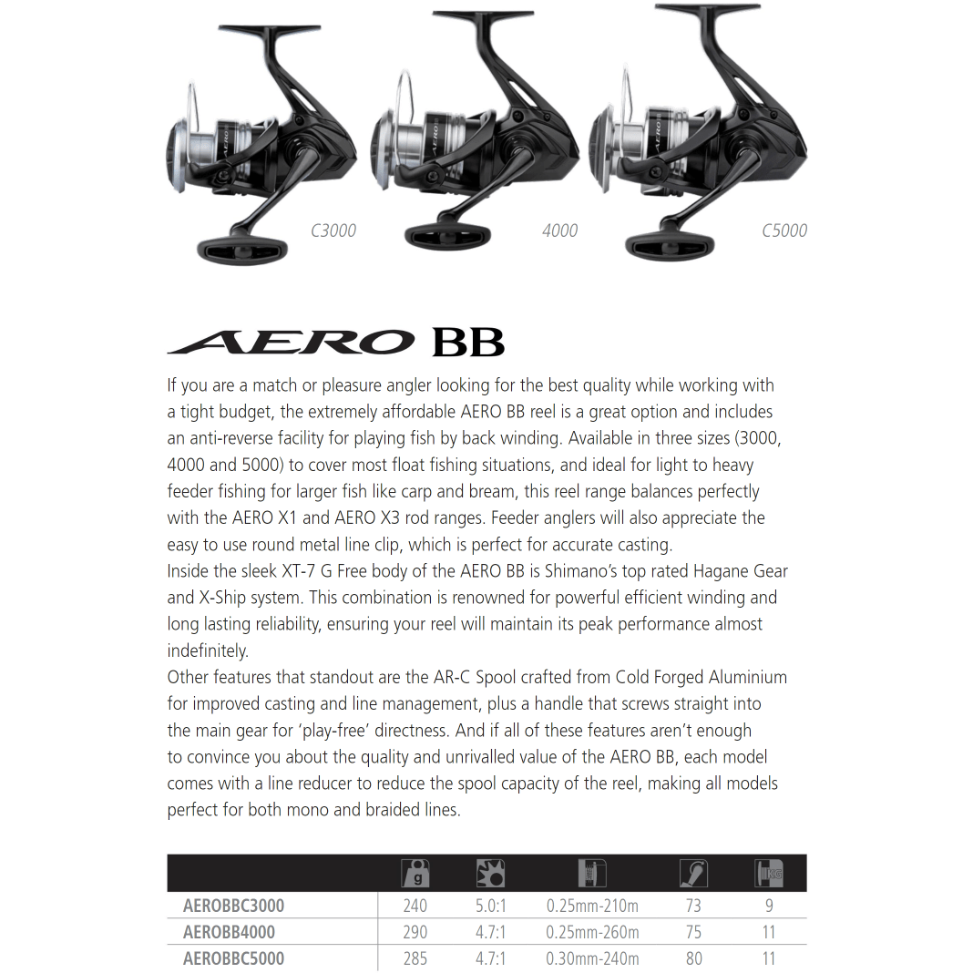 SHIMANO AERO BB (match and feeder reel)