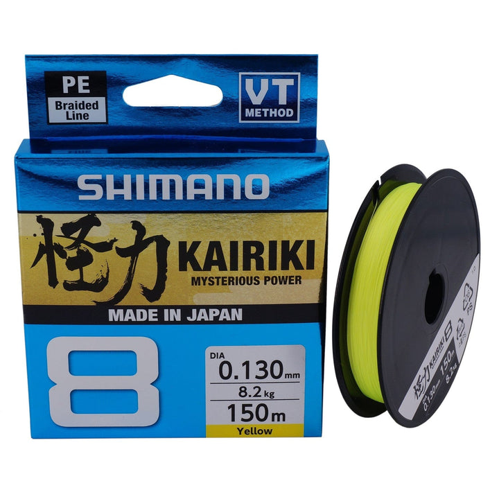 Trecciato Shimano Kairiki PE Verde 150mt – 8 Fili Morbido E Resistente Per Pesca