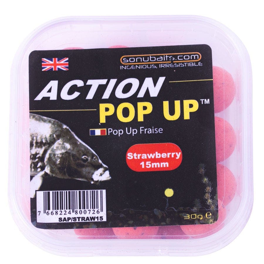 Sonubaits Action Pop-ups 15mm Strawberry