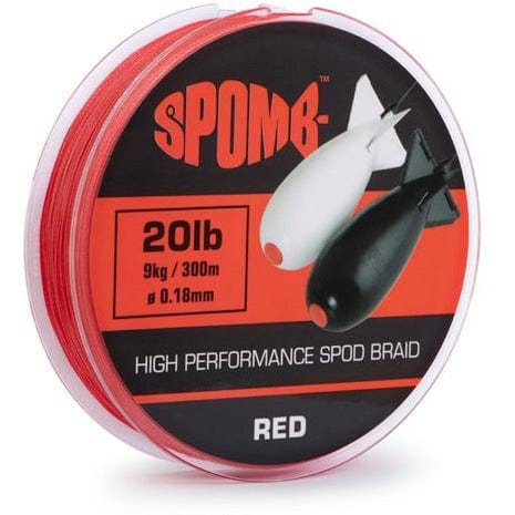 Spomb Braid 300m 9kg 20lb RED 0.18mm