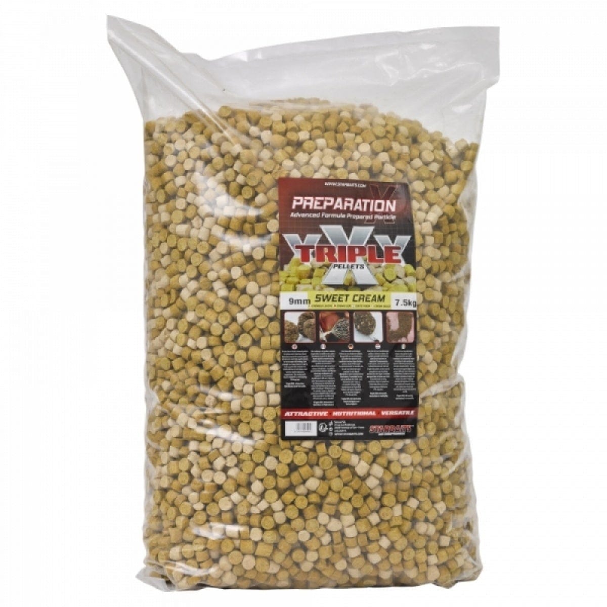 Starbaits Prep X triple x Pellets Cream 9mm - 7.5kg