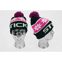 STICKY Black Bobble Beanie