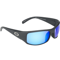 STRIKE KING S11 Optics Okeechobee Shiny Clear Gray Metallic Black Two Tone Frame Multi Layer Green Mirror Amber Base Lens