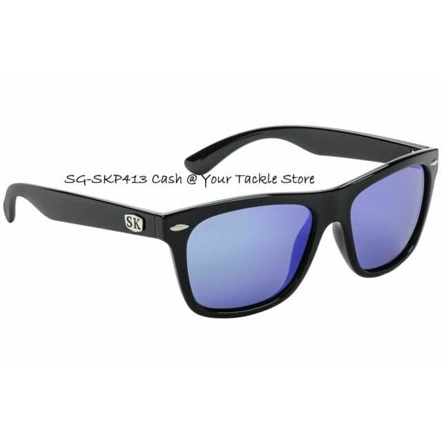 STRIKE KING SK Plus Cash  Shiny Black Frame Multi Layer White Blue Mirror Gray Base Lens