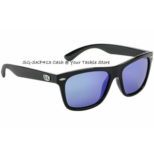 STRIKE KING SK Plus Cash  Shiny Black Frame Multi Layer White Blue Mirror Gray Base Lens