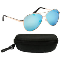 STRIKE KING SK Plus Flyer  Shiny Gold Frame Multi Layer White Blue Mirror Gray Base Lens