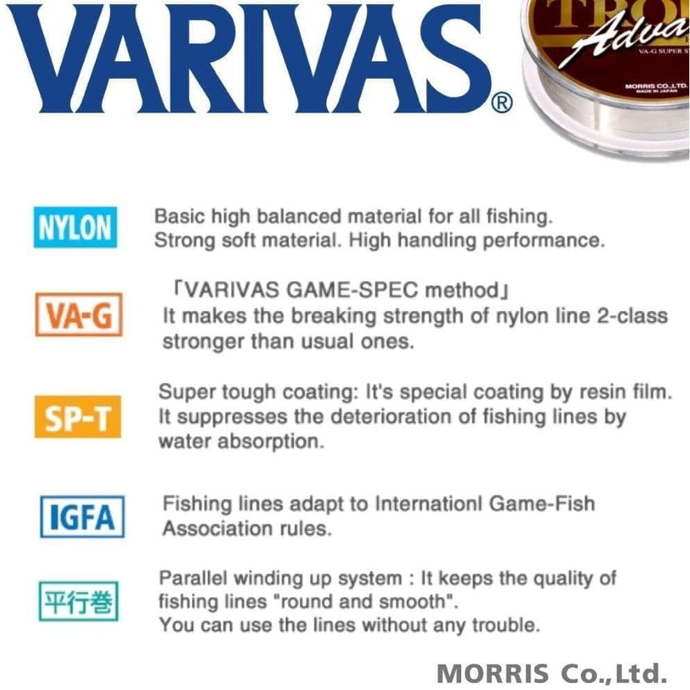 VARIVAS Hi Quality VA-G Super Strong Nylon Line Super Trout Advance 100m